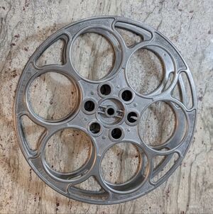 Goldberg Bros. 2000ft 20min 35mm Film Reel Silver Movie Memoriabillia
